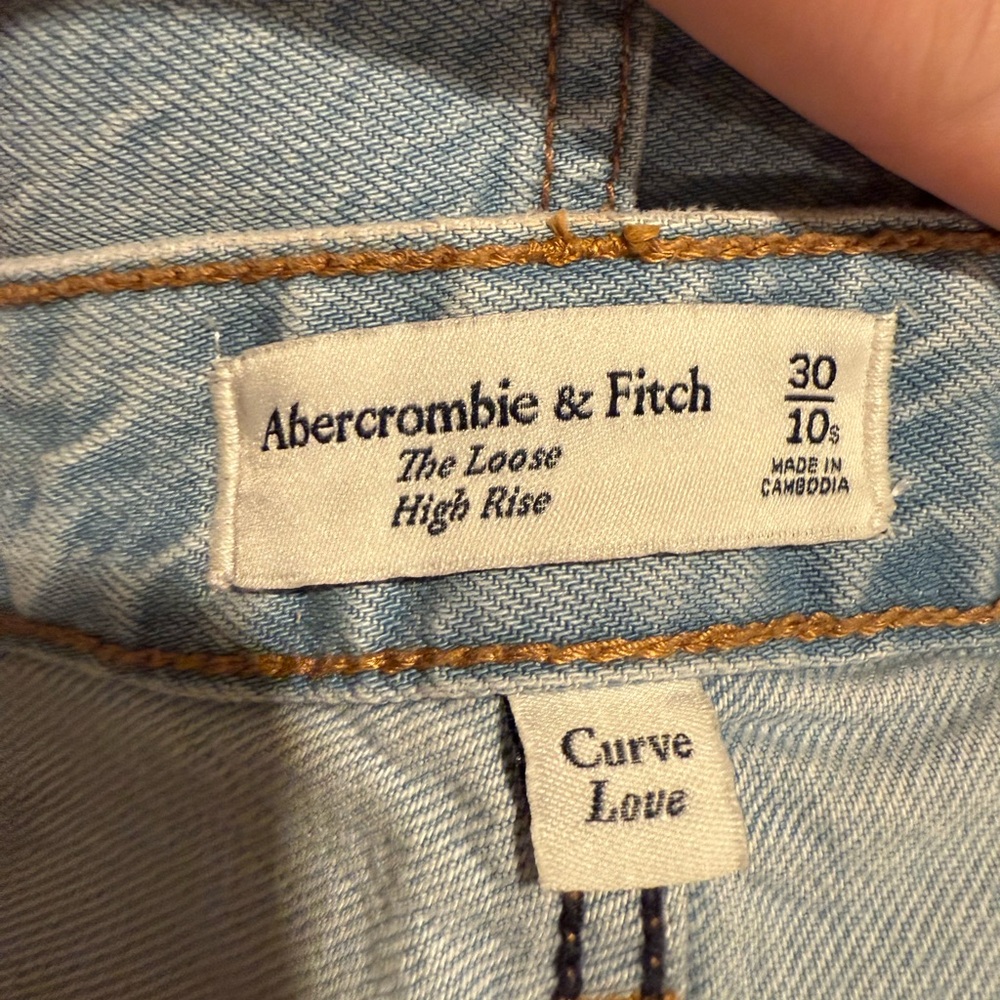 Abercrombie & Fitch Blue Relaxed Jeans Classic Style - Picture 2 of 2
